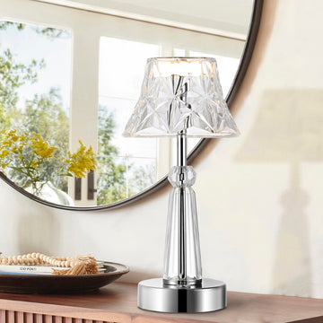 Madelyn 11.5" Bohemian Classic Acrylic Rechargeable Integrated LED Table Lamp - JONATHAN Y